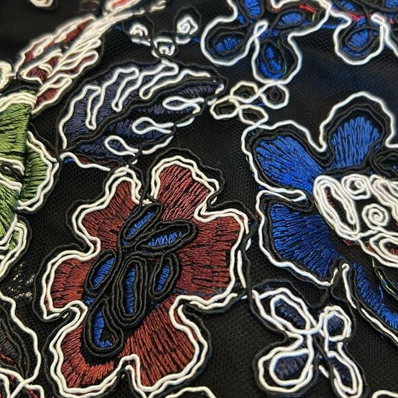 Zara Floral Embroidered Multicolored mini skirt Size S NWOT - Picture 8 of 8